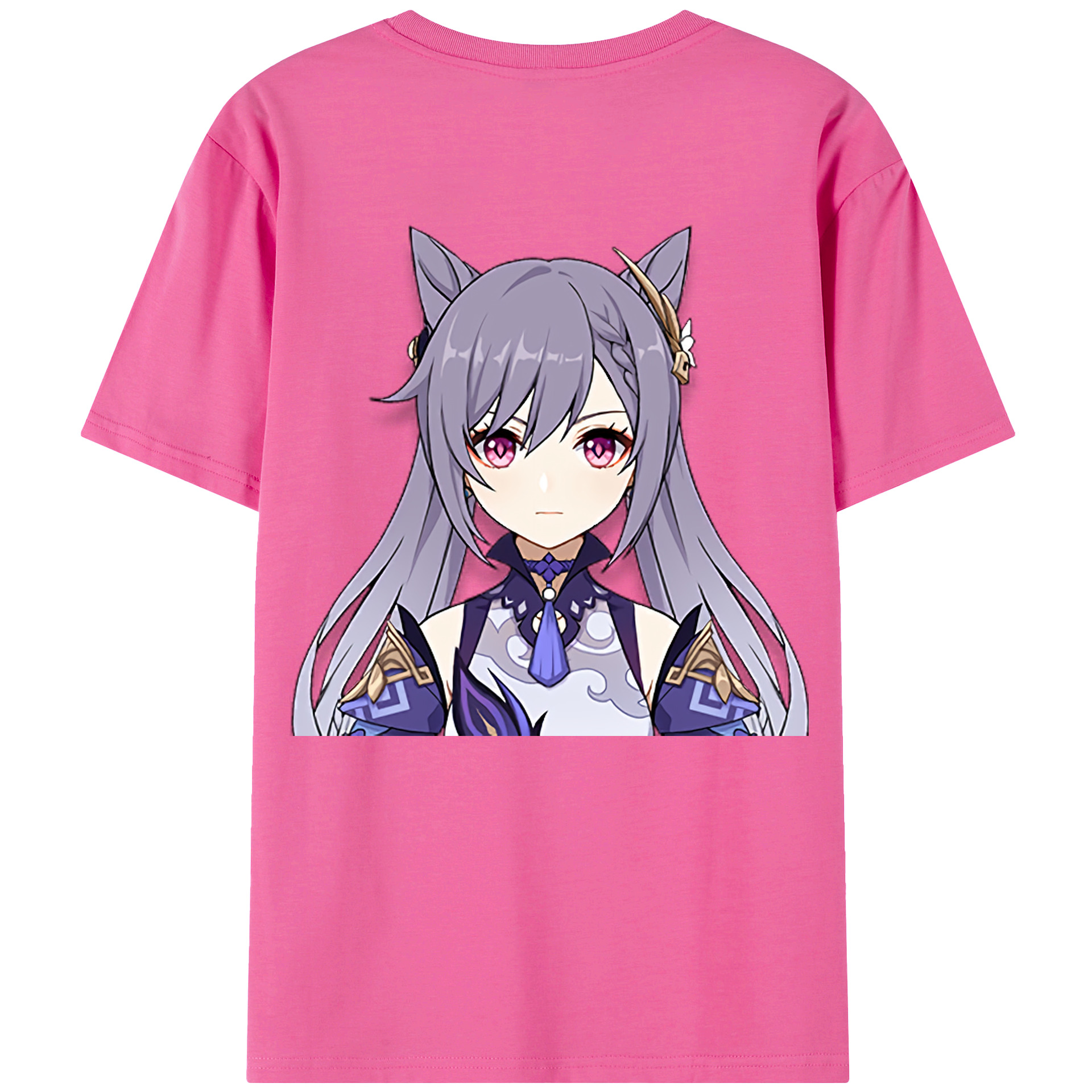 げんし神 刻晴 こくせい genshin Kokusei レディース半袖Tシャツ(バックプリント)